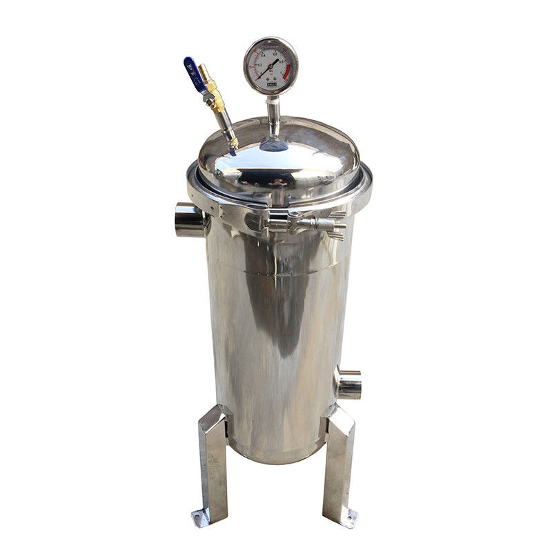 SS304 316L Single Bag Water Pre Filter Housing With 10 20 40 Inch Length